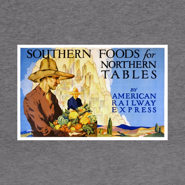 Vintage Travel Poster Southern Foods USA by vintagetreasure